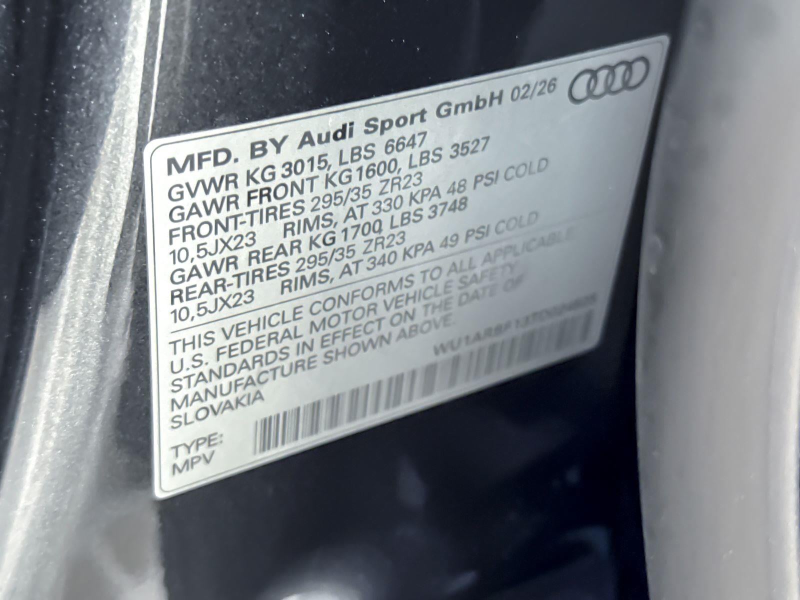2026 Audi RS Q8 performance