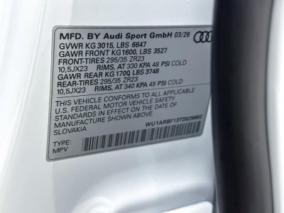 2026 Audi RS Q8 performance