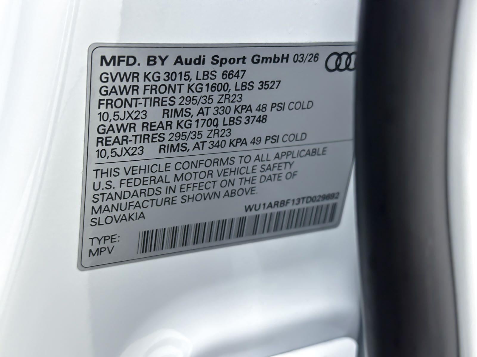 2026 Audi RS Q8 performance