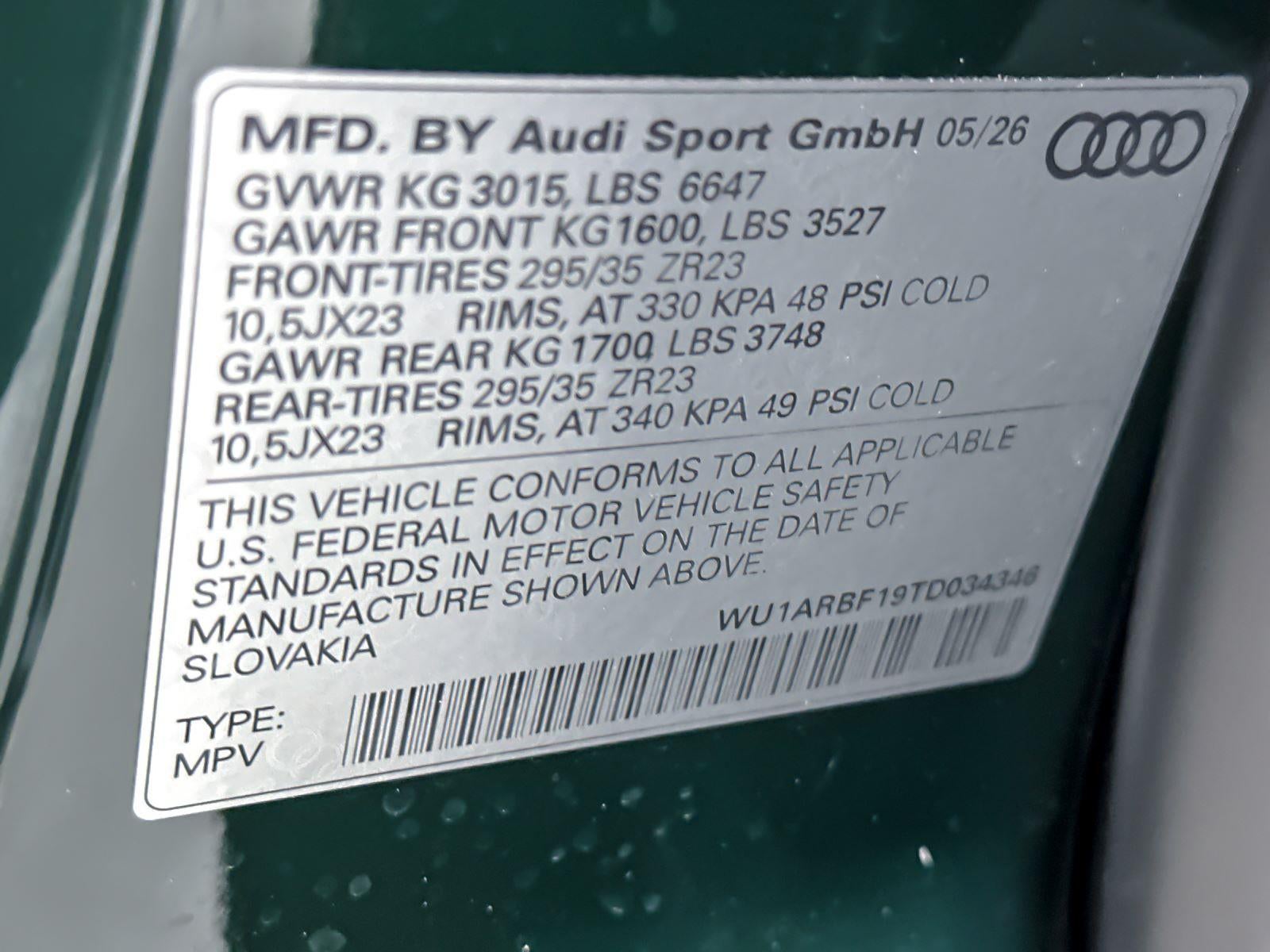 2026 Audi RS Q8 performance