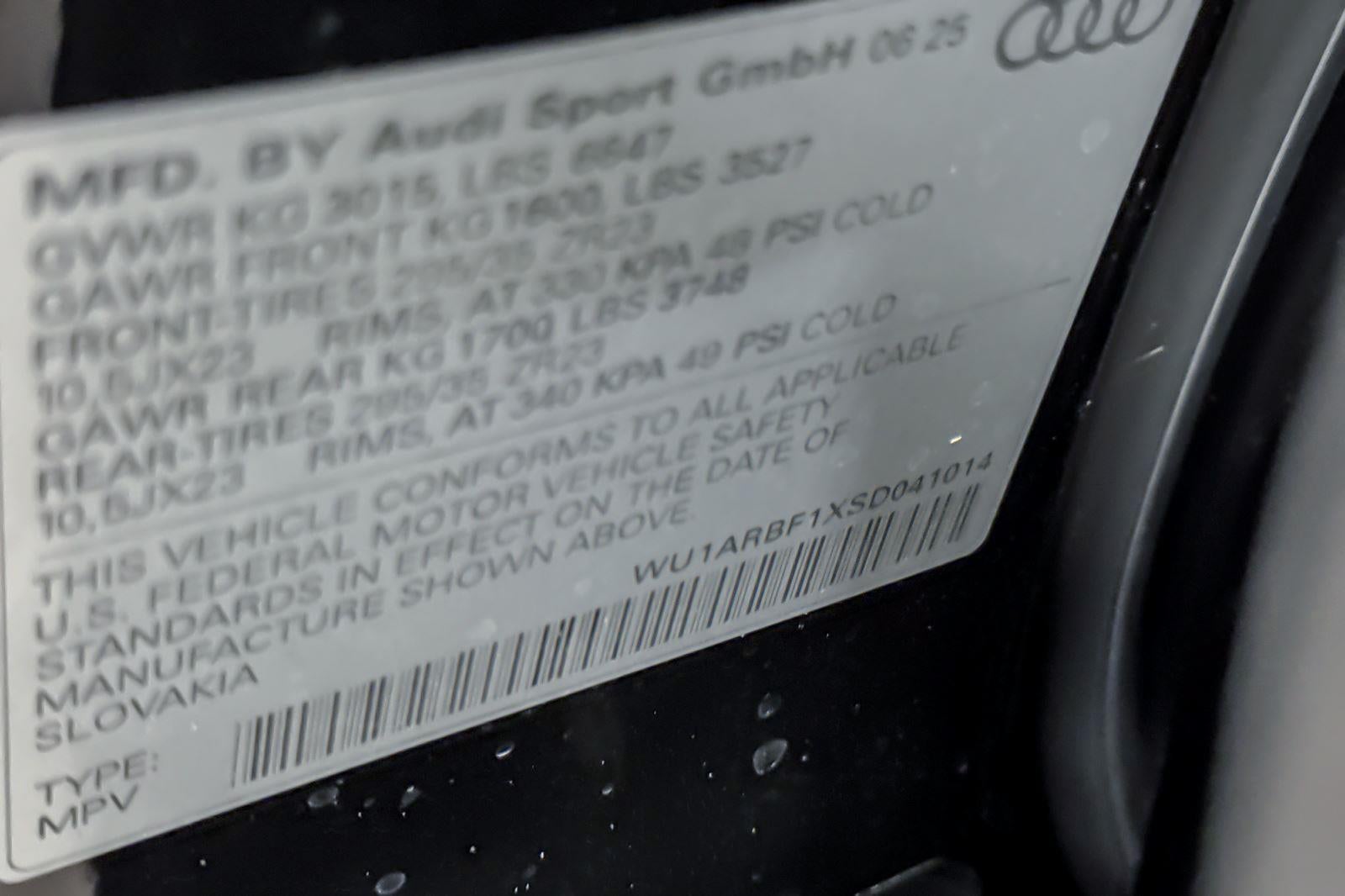 2025 Audi RS Q8 performance