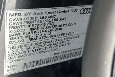 2026 Audi RS Q8 performance