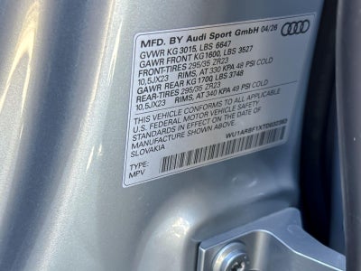2026 Audi RS Q8 performance